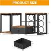 imageHomeiju Wine Racks Countertop with Glass Holder Storage Drawer and Wine Storage Freestanding Wine Rack for Kitchen Living Room Home BarRustic Brown
