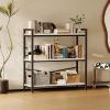 imageBook Shelf 3 Tier Bookshelf 3149quot Width Book Shelf Storage and Organization Wooden and Metal Industrial Bookcase Large Book Shelves for Home Living Room Bedroom Office StorageVintageWhite