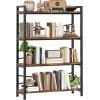 imageBook Shelf 3 Tier Bookshelf 3149quot Width Book Shelf Storage and Organization Wooden and Metal Industrial Bookcase Large Book Shelves for Home Living Room Bedroom Office StorageVintageVintage