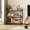 imageBook Shelf 3 Tier Bookshelf 3149quot Width Book Shelf Storage and Organization Wooden and Metal Industrial Bookcase Large Book Shelves for Home Living Room Bedroom Office StorageVintageVintage