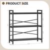 imageBook Shelf 3 Tier Bookshelf 3149quot Width Book Shelf Storage and Organization Wooden and Metal Industrial Bookcase Large Book Shelves for Home Living Room Bedroom Office StorageVintageBlack