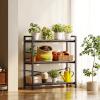 imageBook Shelf 3 Tier Bookshelf 3149quot Width Book Shelf Storage and Organization Wooden and Metal Industrial Bookcase Large Book Shelves for Home Living Room Bedroom Office StorageVintageGrey