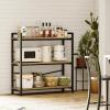 imageBook Shelf 3 Tier Bookshelf 3149quot Width Book Shelf Storage and Organization Wooden and Metal Industrial Bookcase Large Book Shelves for Home Living Room Bedroom Office StorageVintageLight Coffee