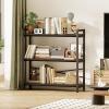 imageBook Shelf 3 Tier Bookshelf 3149quot Width Book Shelf Storage and Organization Wooden and Metal Industrial Bookcase Large Book Shelves for Home Living Room Bedroom Office StorageVintageBlack