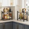 imageDesktop Bookshelf 4Tier Stackable Narrow Bookcase Adjustable Industrial Desk Organizer ampamp Hutch  Rustic Brown Wood Desktop Book Organizer for Living Room Bedroom ampamp Home OfficeGrey