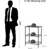 imageHomeiju 3Shelf Storage RackAdjustable Height Metal Shelving UnitHeavy Duty Storage Shelving UnitWire Rack ShelvingGarage Organizer for HomeKitchenOfficePantryGarage135quotD x 234quotW x 31quotH3Tier135 D x 234 W x 31 H