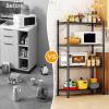 imageHomeiju 3Shelf Storage RackAdjustable Height Metal Shelving UnitHeavy Duty Storage Shelving UnitWire Rack ShelvingGarage Organizer for HomeKitchenOfficePantryGarage135quotD x 234quotW x 31quotH4Tier1377D x 3543W x 5433H