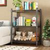 imageHomeiju 3Shelf Storage RackAdjustable Height Metal Shelving UnitHeavy Duty Storage Shelving UnitWire Rack ShelvingGarage Organizer for HomeKitchenOfficePantryGarage135quotD x 234quotW x 31quotH3Tier135 D x 234 W x 31 H