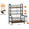 imageHomeiju 450LBS Dumbbell RackWeight Rack for DumbbellsWeight Rack for Home GymHome Gym Storage for Strength Training Dumbbell Racks Stand with WheelsampampHooksVintage Brown