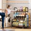 imageHomeiju 450LBS Dumbbell RackWeight Rack for DumbbellsWeight Rack for Home GymHome Gym Storage for Strength Training Dumbbell Racks Stand with WheelsampampHooksVintage Brown