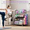 imageHomeiju 450LBS Dumbbell RackWeight Rack for DumbbellsWeight Rack for Home GymHome Gym Storage for Strength Training Dumbbell Racks Stand with WheelsampampHooksGrey