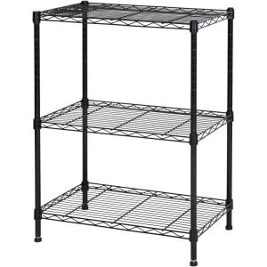 imageHomeiju 3Shelf Storage RackAdjustable Height Metal Shelving UnitHeavy Duty Storage Shelving UnitWire Rack ShelvingGarage Organizer for HomeKitchenOfficePantryGarage135quotD x 234quotW x 31quotH3Tier135 D x 234 W x 31 H