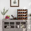 imageHomeiju 56Bottle Wine Rack Freestanding Floor Wooden Wine Storage Shelf Stackable Wine Rack with Tabletop for Living RoomKitchen or Wine CellarModern