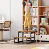 imageHomeiju 3 in 1 Step Stools for Adults Kids Toddler Heavy Duty Wooden Step Stool with NonSlip Pads 2 Tire Step Stool for Kitchen Bathroom Bedroon Stepping Stool Rustic BrownRustic Brown
