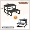 imageHomeiju 3 in 1 Step Stools for Adults Kids Toddler Heavy Duty Wooden Step Stool with NonSlip Pads 2 Tire Step Stool for Kitchen Bathroom Bedroon Stepping Stool Rustic BrownBlack