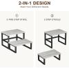 imageHomeiju 3 in 1 Step Stools for Adults Kids Toddler Heavy Duty Wooden Step Stool with NonSlip Pads 2 Tire Step Stool for Kitchen Bathroom Bedroon Stepping Stool Rustic BrownLight Grey