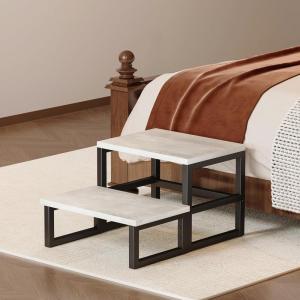 imageHomeiju 3 in 1 Step Stools for Adults Kids Toddler Heavy Duty Wooden Step Stool with NonSlip Pads 2 Tire Step Stool for Kitchen Bathroom Bedroon Stepping Stool Rustic BrownLight Grey