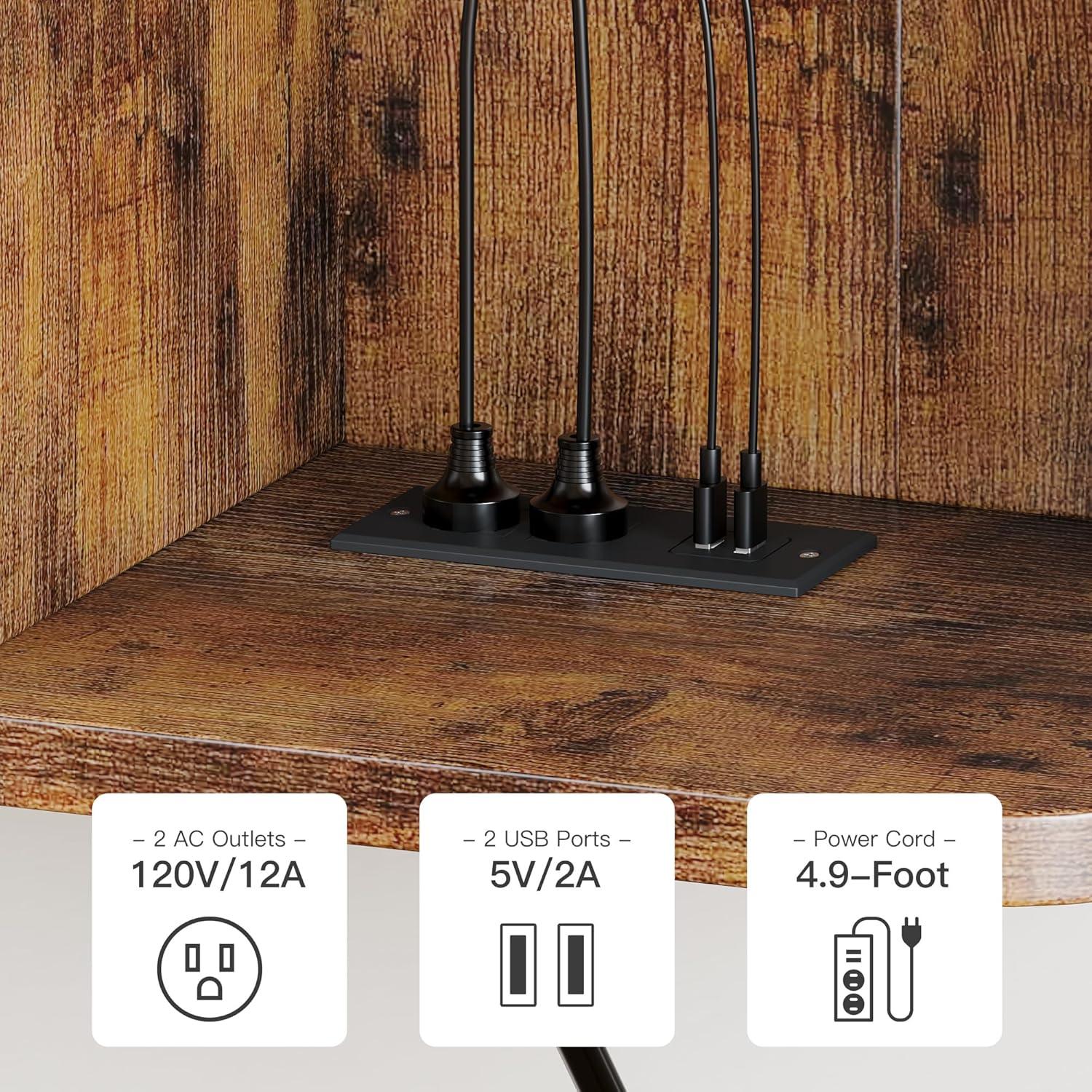 imageHomeiju 52 Floating TV Stand with Power OutletWall Mounted TV Console with Drawers Under TV Cabinet with Storage Floating TV Shelf for Living Room Bedroom Brown60 Inch