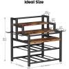 image5Tier Liquor Bottle Display Shelf Holds up to 20 Bottles Countertop Wine Racks with 6 Wine Glass Holders Mini Wine Bar Cabinet for Home All in One Coffee Syrup Whiskey Organizer