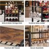 image5Tier Liquor Bottle Display Shelf Holds up to 20 Bottles Countertop Wine Racks with 6 Wine Glass Holders Mini Wine Bar Cabinet for Home All in One Coffee Syrup Whiskey Organizer