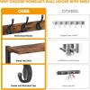 imageHomeiju 287quot Coat Rack Wall Mount with Shelf Key Hooks for Wall with Shelf Coat Hooks Wall Mounted with 6 Heavy Duty Double Hooks for BedroomLiving Room Rustic Brown6 Hooks