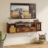 imageHomeiju 52 Floating TV Stand with Power OutletWall Mounted TV Console with Drawers Under TV Cabinet with Storage Floating TV Shelf for Living Room Bedroom Brown52 Inch