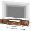 imageHomeiju 52 Floating TV Stand with Power OutletWall Mounted TV Console with Drawers Under TV Cabinet with Storage Floating TV Shelf for Living Room Bedroom Brown60 Inch