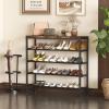 imageHomeiju 5Tier Shoe Rack Shoe Storage Shelf with MDF Top Board Shoe Rack Organizer for 1520 Pairs of Shoes Entryway Shoe Stand with Sturdy Shelves Rustic Brown