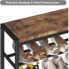 imageHomeiju 5Tier Shoe Rack Shoe Storage Shelf with MDF Top Board Shoe Rack Organizer for 1520 Pairs of Shoes Entryway Shoe Stand with Sturdy Shelves Rustic Brown