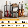 imageHomeiju 6Guitar Floor Stand with Charging Station ampamp 3Tier Storage Guitar Rack with Amp Stand ampamp Cloth Drawer Rubber Protected Guitar Holder for StudioHome  Heavy Duty Metal Frame