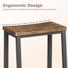 imageHomeiju Bar Stools Counter Height Bar Stools Set of 2 236 Inch Saddle Stools with Footrests Industrial Kitchen Counter Seat for Dining Room Kitchen Counter Rustic Brown