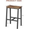 imageHomeiju Bar Stools Counter Height Bar Stools Set of 2 236 Inch Saddle Stools with Footrests Industrial Kitchen Counter Seat for Dining Room Kitchen Counter Rustic Brown