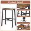 imageHomeiju Bar Stools Counter Height Bar Stools Set of 2 236 Inch Saddle Stools with Footrests Industrial Kitchen Counter Seat for Dining Room Kitchen Counter Rustic Brown