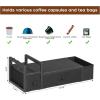 imageHomeiju Coffee Pod Drawers  K Cup Organizer Nespresso Pods Holder with Mug Rack Coffee Holder for Countertop 52 Capacity Pods Suitable for Kitchens Offices and Coffee BarsBlackBlack