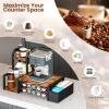 imageHomeiju Coffee Pod Holder Drawer for KCup2Tier Nespresso Pods Holder K Cup Holder Holds 60 KCups ampamp 10 Syrup Bottles Sliding Storage Drawer and Countertop Storage