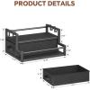 imageHomeiju Coffee Syrup Organizer Rack 2Tier Bottle Coffee Bar Accessories Holder Stand with K Cup Storage Drawer for Coffee bar Wine Rack Storage Shelves for Syrup BlackBlack
