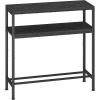 imageHomeiju Entryway Table 315quot Width 2Tier Console Table with Adjustable Shelves Industrial Sofa Table with Storage Foyer Tables for Entryway Hallway Kitchen Living Room and Bedroom BlackBlack