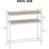 imageHomeiju Entryway Table 315quot Width 2Tier Console Table with Adjustable Shelves Industrial Sofa Table with Storage Foyer Tables for Entryway Hallway Kitchen Living Room and Bedroom BlackLight Coffee