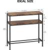 imageHomeiju Entryway Table 315quot Width 2Tier Console Table with Adjustable Shelves Industrial Sofa Table with Storage Foyer Tables for Entryway Hallway Kitchen Living Room and Bedroom BlackVintage
