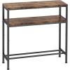imageHomeiju Entryway Table 315quot Width 2Tier Console Table with Adjustable Shelves Industrial Sofa Table with Storage Foyer Tables for Entryway Hallway Kitchen Living Room and Bedroom BlackVintage