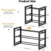 imageHomeiju Expandable Shoe Rack 2 Tier Metal Shoe Shelf Adjustable Shoe Stand for Sneakers Boots Heels HeavyDuty Steel Standing Shoe Organizer for Entryway Closet Bedroom BlackBlack
