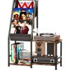 imageHomeiju Record Player Stand with Vinyl Record Storage 3in1 Record Cabinet ampamp Turntable Stand Fits 200 Albums Vintage Media Storage Organizer Rustic Brown