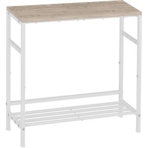 imageHomeiju Entryway Table 315quot Width 2Tier Console Table with Adjustable Shelves Industrial Sofa Table with Storage Foyer Tables for Entryway Hallway Kitchen Living Room and Bedroom BlackLight Coffee