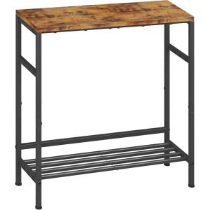 imageHomeiju Entryway Table 315quot Width 2Tier Console Table with Adjustable Shelves Industrial Sofa Table with Storage Foyer Tables for Entryway Hallway Kitchen Living Room and Bedroom BlackVintage