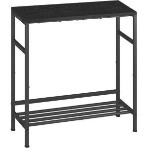 imageHomeiju Entryway Table 315quot Width 2Tier Console Table with Adjustable Shelves Industrial Sofa Table with Storage Foyer Tables for Entryway Hallway Kitchen Living Room and Bedroom BlackBlack