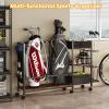 imageGolf Bag Storage Organizer for Garage Golf Organizer with Extra Golf Rack and Side Fabric Bag for 20 Golf Clubs ampamp Golf Essentials Golf Bag Stand for Golf Bag Accessories Ideal Golf Gifts for Men