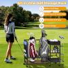 imageGolf Bag Storage Organizer for Garage Golf Organizer with Extra Golf Rack and Side Fabric Bag for 20 Golf Clubs ampamp Golf Essentials Golf Bag Stand for Golf Bag Accessories Ideal Golf Gifts for Men