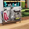 imageGolf Bag Storage Organizer for Garage Golf Organizer with Extra Golf Rack and Side Fabric Bag for 20 Golf Clubs ampamp Golf Essentials Golf Bag Stand for Golf Bag Accessories Ideal Golf Gifts for Men