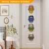 image:imageHomeiju 4 Pack Hat Rack Adhesive Hat Hanger for Wall Hold Up to 60 Hats Hat Organizer for Baseball Caps Hat Storage Display Hat Holder for Door Closet