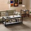 image:imageHomeiju Coffee Table Marble Coffee Tables for Living Room Modern Center Table with Storage 2 in 1Detachable Table Set Faux White Marble